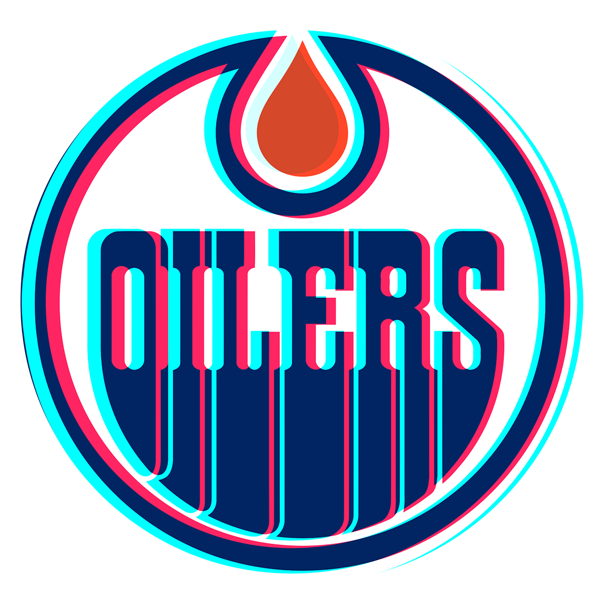 Phantom Edmonton Oilers logo vinyl decal